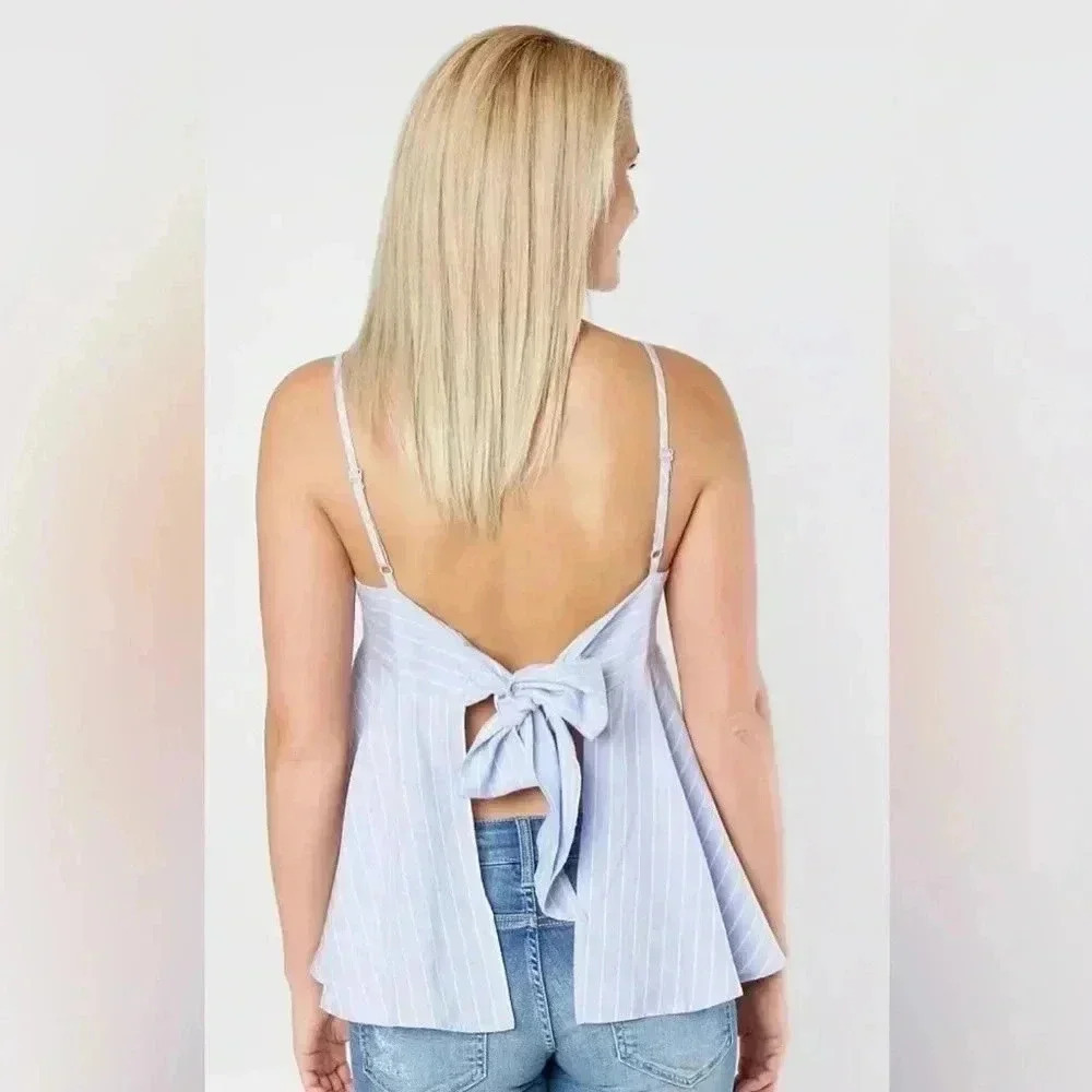Hyfve Striped Tank-Open Back-Size:Medium - Picture 2 of 8